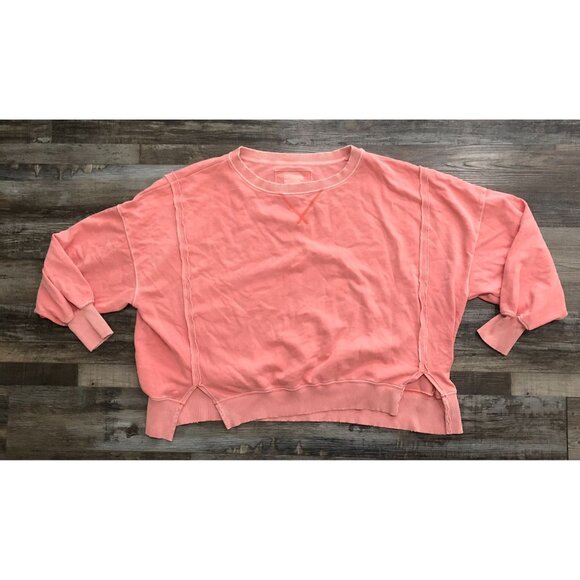 American Eagle Womens Small Pink Long sleeve Crewneck Sweatshirt - Picture 1 of 6
